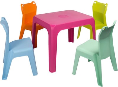 Garbar Jan Frog 1 Kinderspeeltafel Met Stoeltjes Veelkleurig Kinderen