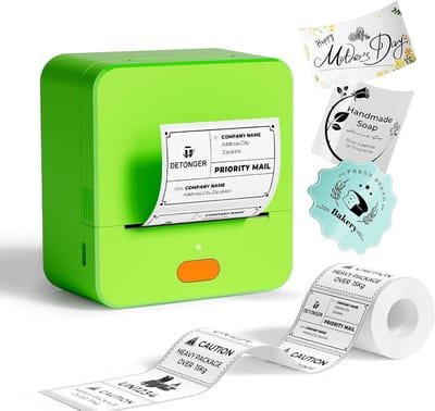 Draadloze Labelprinter 2 Inch, Oplaadbaar voor Verzendlabels en Stickers