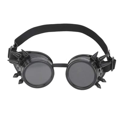 Dailygoods- Zonnebril Vintage Stijl - Winddichte Fietsbril - Verstelbare Neuspads - Zwarte/Heldere Lenzen - Duurzaam ABS Materiaal - Uniek Ontwerp