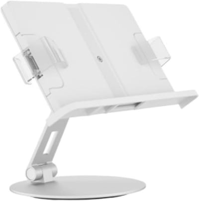 Receptenhouder - Kookboek standaard - Handsfree lezen - 360 graden draaibaar - Verstelbaar - Wit