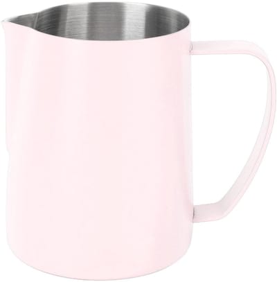 Dailygoody - Melkopschuimkan - Roestvrijstalen Melkkan - Ideaal voor Latte en Melkthee - Roze - Melkopschuimer - Geschikt voor Koffieliefhebbers