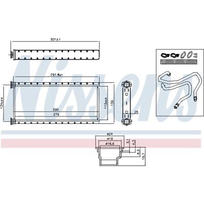 Warmtewisselaar, interieur verwarming NISSENS 73002