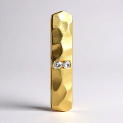 Cavill - Zilveren hanger - 925 Sterling zilver verguld - 2 I1 G Afrikaanse diamanten 0 028 ct - Ronde briljant - Minimalistisch modern ontwerp