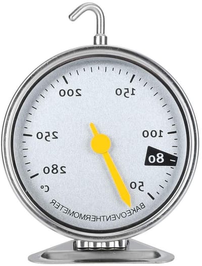 Grote Dial Oven Thermometer van RVS met Haak - Keuken Kookthermometer voor Nauwkeurige Temperatuurmeting 50-280°C