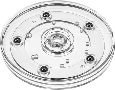 Kleine Draaischijf van 10 cm, Perfect voor Taarten, Specerijen en Organisatie in de Keuken, Transparant en Handig voor Opberging