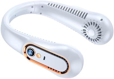 Nekventilator - Draagbare nekventilator – Handsfree ontwerp zonder bladen – 360° koeling rondom – Stille draagbare ventilator – Geschikt voor binnen en buiten – Wit