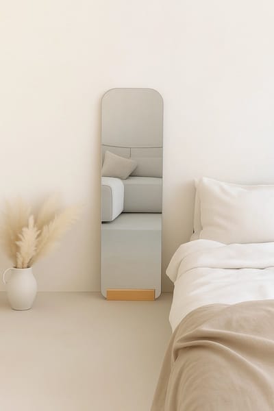 Nordic Style® Rechthoekige spiegel 150x45cm - Frameloos - Scandinavische Spiegels - Vierkant - Zonder lijst - Randloos - Frameloos - Pas spiegel - Staande spiegel - Kleedkamer spiegel - Pas