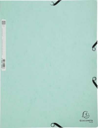 Exacompta 25x AQUAREL - Elastomap in glanskarton 400g/m2 - A4 - Pastelgroen - 55533E