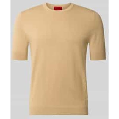 slim fit T-shirt van fijngebreid model 'SAN CARL-CV'