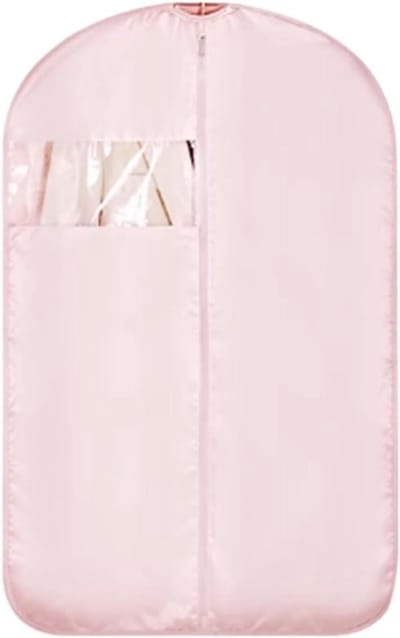 Ademende kledinghoezen - Stofdichte zakken - Kleding beschermen - Transparant venster - 2 stuks - Roze