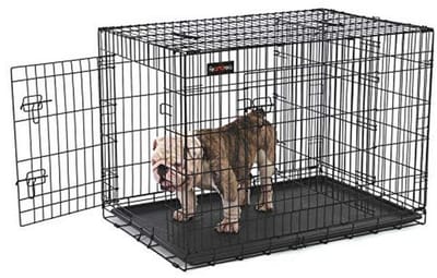 2-Deurs Hondenkooi 107 x 70 x 77.5 cm - Opvouwbaar en Veilige Hondenbox