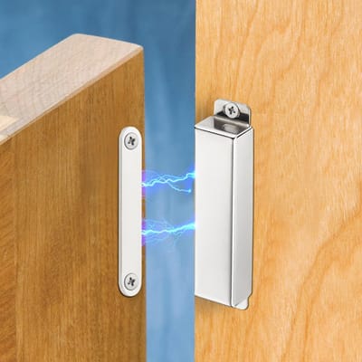 Magnetische Deurvanger - Zware Deurstop - Deuren Open Houden - 60 Lbs Trekkracht - Roestvrij Staal - Zilver