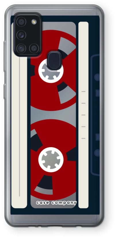 Case Company® - Hoesje geschikt voor Samsung Galaxy A21s hoesje - Here's your tape - Soft Cover Telefoonhoesje - Bescherming aan alle Kanten en Schermrand