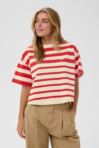 Saint Tropez PhileneSZ T-Shirt Dames T-shirt - Valiant Poppy Irregular Stripe