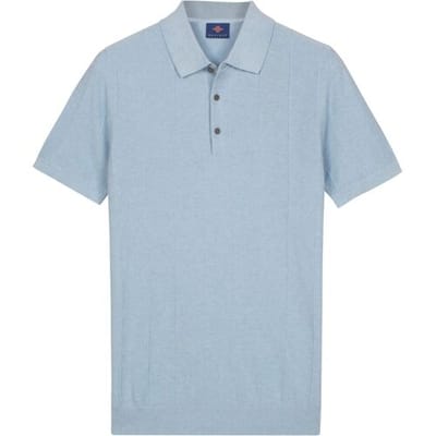 Baileys Polo Structure Drop Needle Tight Knit Short Sleeve Soft Blue / male