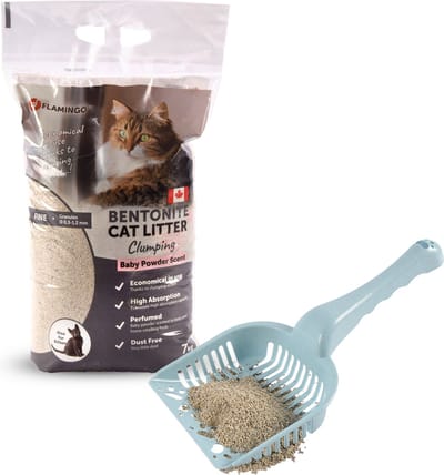 Kattenbakvulling Bentoniet Klei 7kg - Klontvormend, Geurloos, 350% Absorptie | 99% Stofvrij met Babypoedergeur
