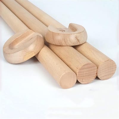 Houten Kaststang - Kledinghanger Balk - Kleding Ophangen - Massief Hout - 120 cm - Natuurlijk