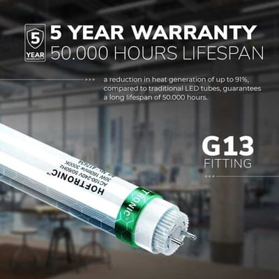 HOFTRONIC 25x LED TL Buis 60cm - T8 G13 Fitting - 9 Watt 1440 lumen (160Lumen/W) - 3000K Warm wit - Flikkervrij - Vervangt 36 Watt (36W/830) - Incl.