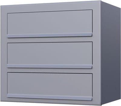 Muurbrievenbus - Brievenbus muur - Post ontvangen - Gepoedercoat staal - 42 x 38 x 28 cm - Grijs metallic