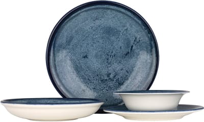 Kütahya Porselen Serviesset (Medium) - Blue Stone - 24 delig - 6 persoons - Porselein