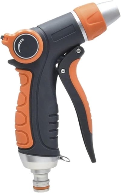 Tuinslang spuitpistool - Waterpistool - Gazon water geven - Verstelbare sproeivorm - 17.5 cm - Grijs