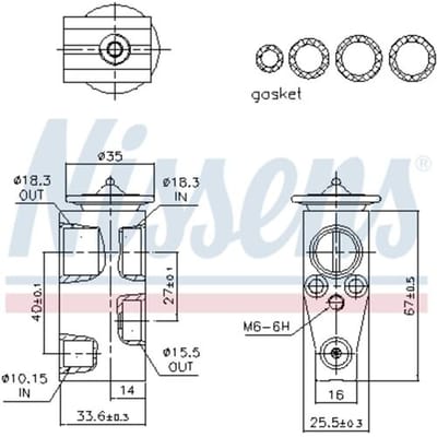 Expansieventiel, airconditioning NISSENS 999491