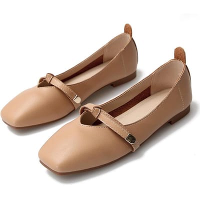 Nieuwe Schoenen met Vierkante Neus Koreaanse Versie van Mary Jane Damesschoenen Zachte Zool Lage Mond Oma Schoenen Platte Voeten Brede Voeten Dikke Plus Size Damesschoenen 33