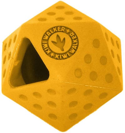 kiwi walker - hondenspeelgoed - let's play - icosaball mini - oranje - TPR - stuitert, drijft , is sterk , fooddispencer - +- 6 x 7 cm