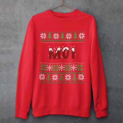 Drenthe Kersttrui Rood Moi - Maat XS - Uniseks Fit - Kerstkleding Voor Dames & Heren