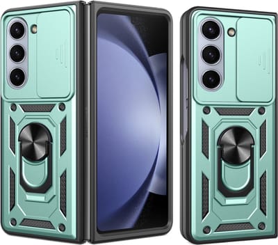 Hoesje geschikt voor Samsung Galaxy Z Fold 6 - Techsuit Camshield Back Cover - Groen