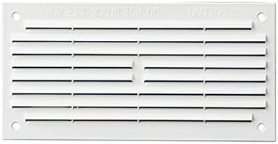 Mini Louvre Vent - Lamellenrooster Ventilatie - Luchtstroom Verbeteren - Vrij Luchtdoorlatend - 6x3 inch - Wit