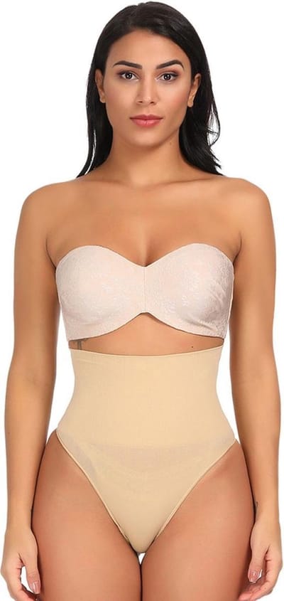 Correctie ondergoed shapewear - High waist string beige maat 34/36