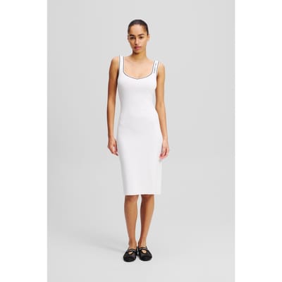 Karl Lagerfeld Knit Bodycon Dress White Taglia: XS | Abiti Midi Outlet | Donna | Bianco