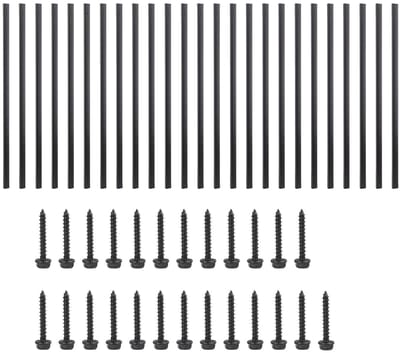 Dekbalusters Set - Trapassen Balusters - Dek en Trap - Gelegeerd Staal - 32x1 Inch - Zwart