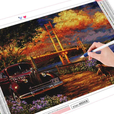 5D Diamond schilderij brug volledige vierkante kruissteek verkoop diamant borduurwerk landschap Strass Kit herfst decoratie Full Square 20X30CM