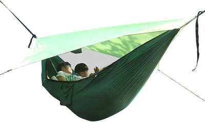 Kampeerhangmat - Outdoor tent - Ontspannen buiten - Met muggennet - 290x140cm - A