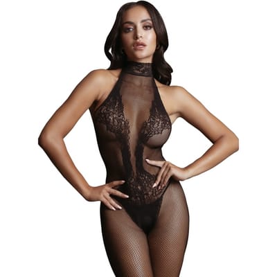 Le Desir - Fishnet and Lace Bodystocking - One Size
