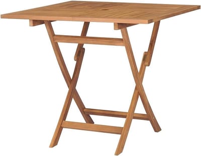 Inklapbare tuintafel - Balkontafel houten tafel - Buiten eten - Massief weerbestendig teak - 85 x 85 x 76 cm