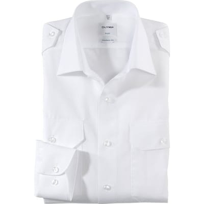 OLYMP piloot Overhemd, Modern Fit, New Kent, Wit