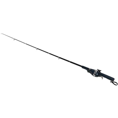 Ensemble canne à pêche et moulinet en fibre de verre Canne à pêche courte pliable portable et ensemble moulinet white