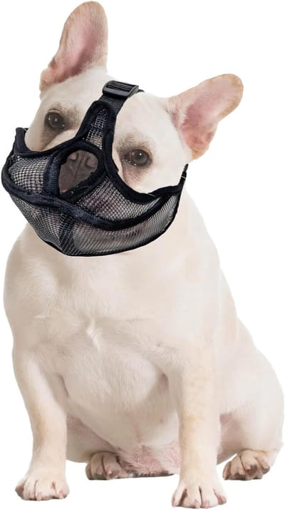 Hondenmuilkorf voor Franse Bulldog en Platneus Honden - Ademend, Verstelbaar en Anti-Bijtend Design voor Veiligheid en Comfort