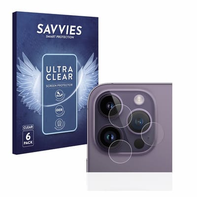 Savvies - Screenprotector voor Apple iPhone 14 Pro (ALLEEN Camera Lens) - Folie Beschermfolie transparant 6 Stuks