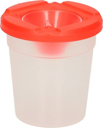 Niet-knoeien verfpotje voor kwasten/penselen - Kwasten schoonmaak potje/waterpotje