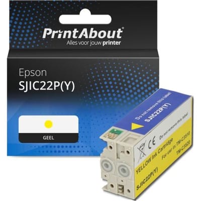 PrintAbout Inktcartridge SJIC22P(Y) Geel geschikt voor Epson
