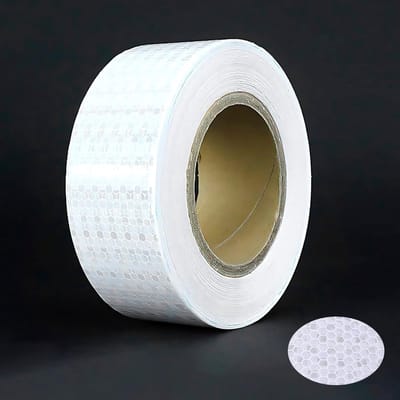 Famanu – Reflecterende tape wit 10 m x 5 cm – zelfklevend – hoge intensiteit reflectie voor fiets en auto