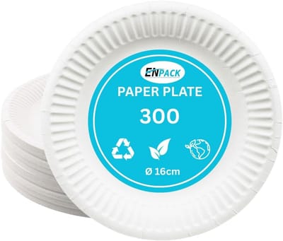 Milieuvriendelijke Papieren Wegwerpborden - 300 Stuks van 16 cm voor Feestjes en Picknicks