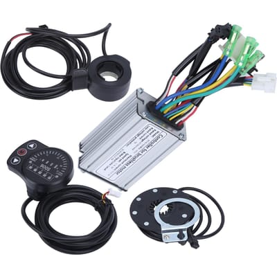 36V48V 250W Elektrische Motor Borstelloos 7A Controller met KT?900S LED Paneel Kit voor Elektrische Fiets black