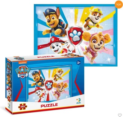Paw Patrol Puzzel - 30 stukjes - 3+ - Paw Patrol Speelgoed met Chase - Marshall - Skye -Rubble - Puzzel 3 jaar