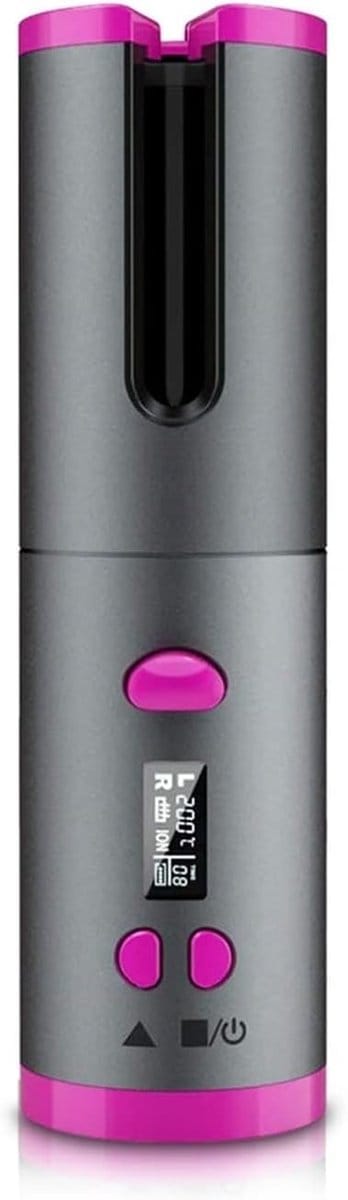 Haarcurler Set - Draadloze Krultang - Haar Stylen - Automatisch Roterend - 6 Temperatuurinstellingen - Zwart