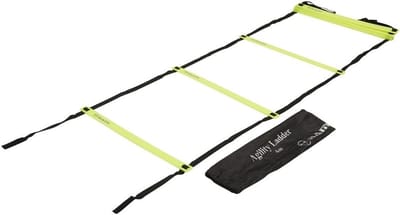 Trainingsladder - Snelheidsladder Agility - Voetbaltraining Coördinatie - Platte Stevige Rungs - 9 Meter Lengte - Zwart